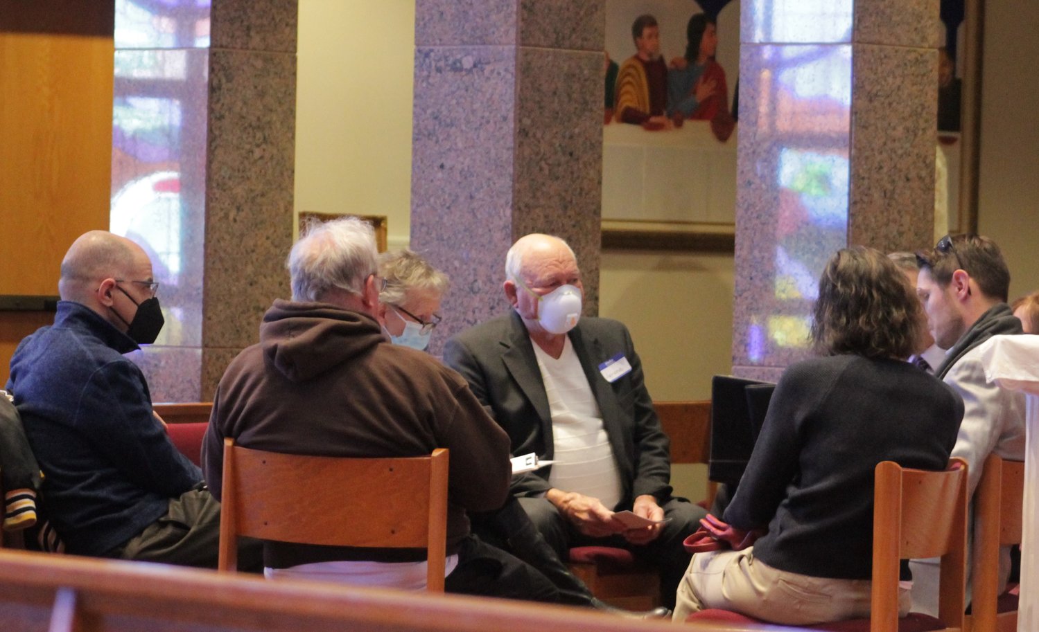 People take part in one of the listening sessions that were held in the Jefferson City diocese  in February of this year as part of the listening phase for the international “Synod 2021-2023: For a synodal Church: communion, participation and mission.”